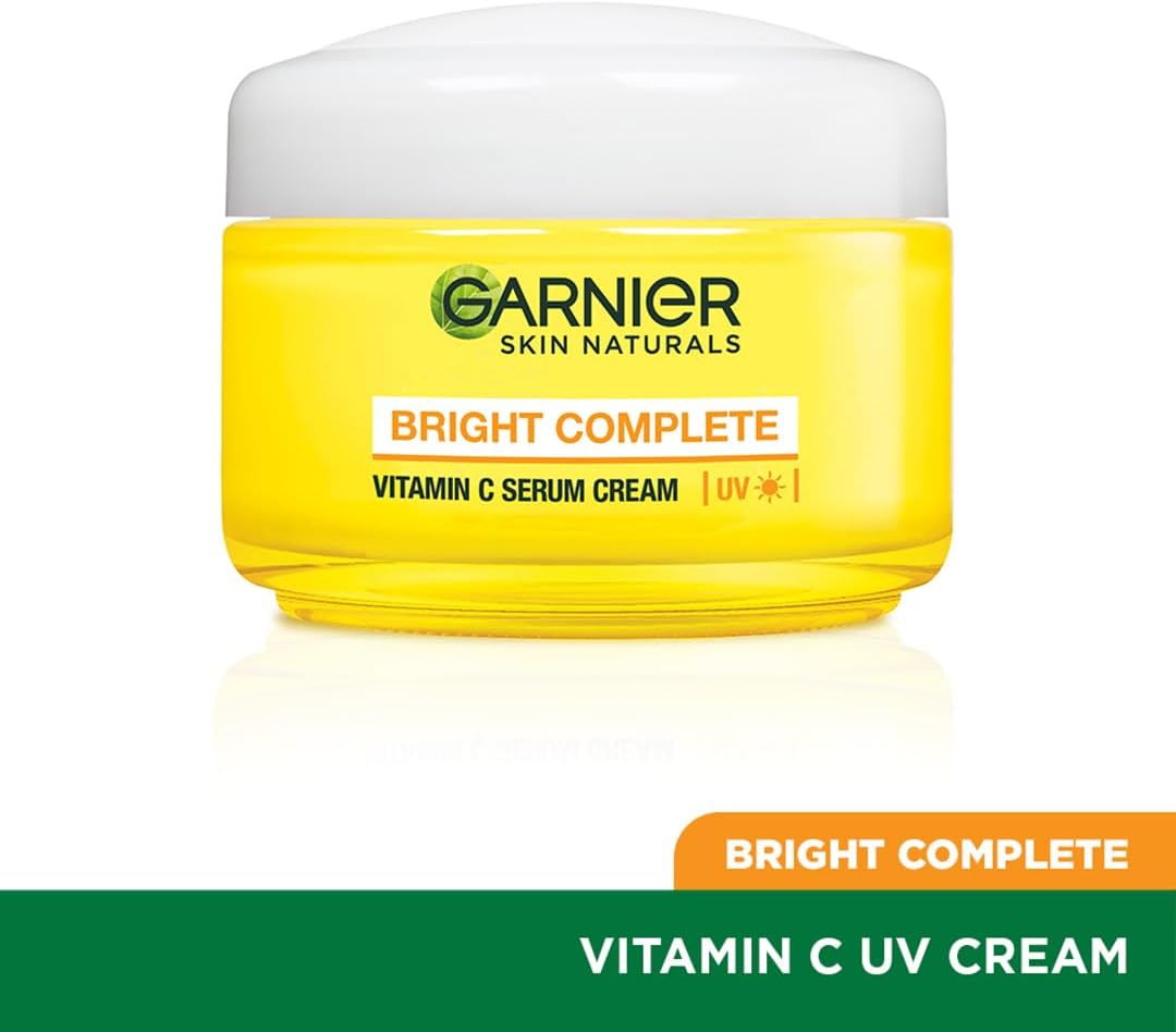 Garnier Skin Naturals Bright Complete Vitamin C Serum UV Cream Vitamin C Day Cream for Sun Protection and Skin Brightening - Suitable For all Skin Types, 45g