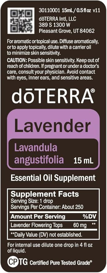 doTERRA Lavender Essential Oil - 15 ml (Lavender)