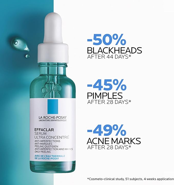La Roche-Posay Effaclar Acne Serum with Salicylic Acid and Niacinamide for Oily and Acne Prone Skin 30ml