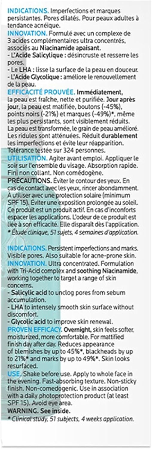 La Roche-Posay Effaclar Acne Serum with Salicylic Acid and Niacinamide for Oily and Acne Prone Skin 30ml